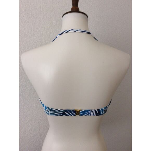 Bleu Rod Beattie Bikini Top Halter Tropical Blue Swimwear - Picture 8 of 10